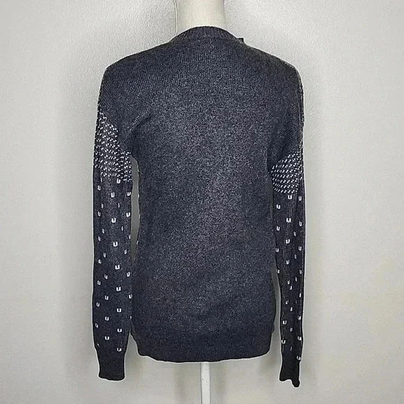 J. Crew Intarsia Reindeer Wool V-neck Sweater size M - Picture 9 of 12